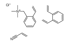 1,2-bis(ethenyl)benzene,(2-ethenylphenyl)methyl-trimethylazanium,prop-2-enenitrile,chloride Structure