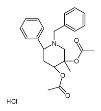 [(2R,4R,5R)-5-acetyloxy-1-benzyl-5-methyl-2-phenylpiperidin-4-yl] acetate,hydrochloride Structure