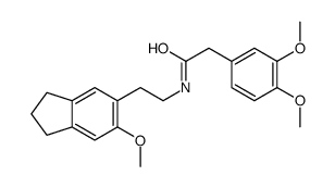 2-(3,4-Dimethoxyphenyl)-N-[2-(5-methoxyindan-6-yl)ethyl]acetamide结构式