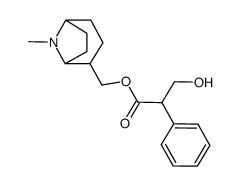3-Hydroxy-2-phenylpropionic acid (8-methyl-8-azabicyclo[3.2.1]octan-2-yl)methyl ester结构式