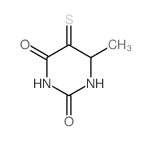 6-methyl-5-sulfanylidene-1,3-diazinane-2,4-dione结构式