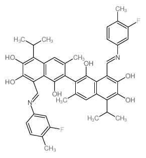 [2,2'-Binaphthalene]-1,1',6,6',7,7'-hexol,8,8'-bis[[(3-fluoro-4-methylphenyl)imino]methyl]-3,3'-dimethyl-5,5'-bis(1-methylethyl)- picture