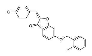 2-[(4-chlorophenyl)methylidene]-6-[(2-methylphenyl)methoxy]-1-benzofuran-3-one结构式