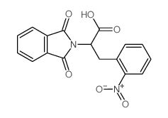 2-(1,3-dioxoisoindol-2-yl)-3-(2-nitrophenyl)propanoic acid结构式