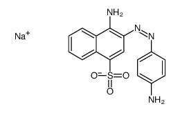 4-Amino-3-[(4-aminophenyl)azo]-1-naphthalenesulfonic acid sodium salt结构式
