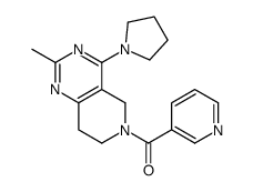 (2-methyl-4-pyrrolidin-1-yl-7,8-dihydro-5H-pyrido[4,3-d]pyrimidin-6-yl)-pyridin-3-ylmethanone结构式