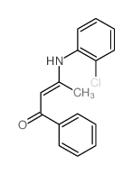 3-[(2-chlorophenyl)amino]-1-phenyl-but-2-en-1-one结构式