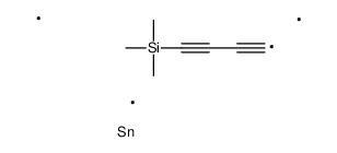 trimethyl(4-trimethylstannylbuta-1,3-diynyl)silane Structure