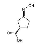 Cyclopentanecarboxylic acid, 3-(hydroxyimino)-, (R)- (9CI) Structure