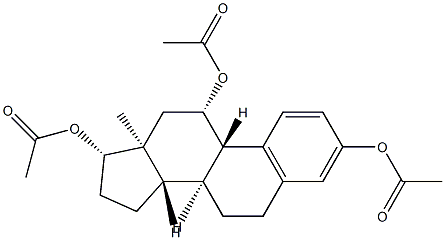 Estra-1,3,5(10)-triene-3,11β,17β-triol triacetate Structure