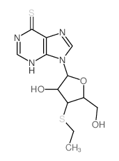 9-[4-ethylsulfanyl-3-hydroxy-5-(hydroxymethyl)oxolan-2-yl]-3H-purine-6-thione结构式