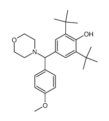 2,6-bis(1,1-dimehylethyl)-4-<(4-methoxyphenyl)morpholinomethyl>phenol结构式