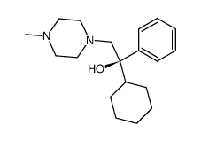 (-)-1-cyclohexyl-2-(4-methyl-piperazino)-1-phenyl-ethanol结构式