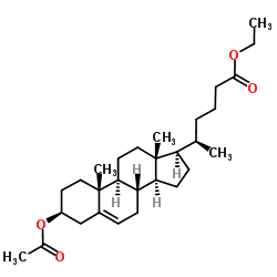 (3β)-3-(Acetyloxy)-chol-5-ene-24-carboxylic Acid Ethyl Ester结构式