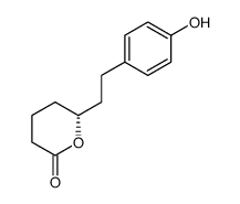 (R)-6-(4-hydroxyphenethyl)tetrahydro-2H-pyran-2-one结构式