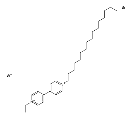 1-ethyl-4-(1-hexadecylpyridin-1-ium-4-yl)pyridin-1-ium,dibromide Structure