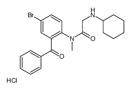 N-(2-benzoyl-4-bromophenyl)-2-(cyclohexylamino)-N-methylacetamide,hydrochloride结构式