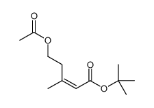 5-(Acetyloxy)-3-methyl-2-pentenoic acid 1,1-dimethylethyl ester结构式