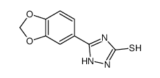5-(1,3-benzodioxol-5-yl)-1,2-dihydro-1,2,4-triazole-3-thione结构式