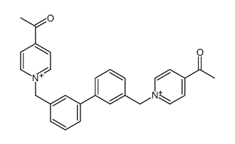 1-[1-[[3-[3-[(4-acetylpyridin-1-ium-1-yl)methyl]phenyl]phenyl]methyl]pyridin-1-ium-4-yl]ethanone Structure
