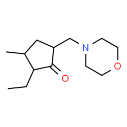 Cyclopentanone, 2-ethyl-3-methyl-5-(4-morpholinylmethyl)- (9CI) structure