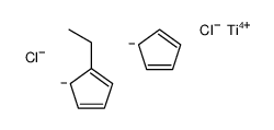 cyclopenta-1,3-diene,5-ethylcyclopenta-1,3-diene,titanium(4+),dichloride Structure