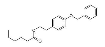 2-(4-phenylmethoxyphenyl)ethyl hexanoate Structure