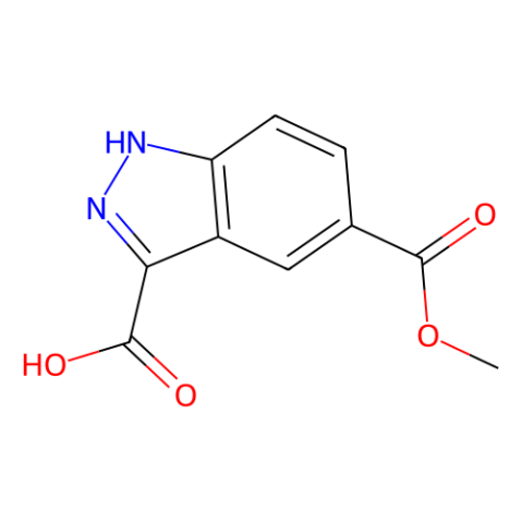 5-methoxycarbonyl-1H-indazole-3-carboxylic acid结构式