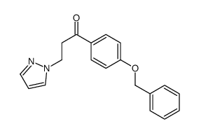 1-(4-phenylmethoxyphenyl)-3-pyrazol-1-ylpropan-1-one结构式