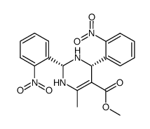 6-Methyl-2,4-bis-(2-nitrophenyl)-1,2,3,4-tetrahydropyrimidin-5-carbonsaeuremethylester Structure