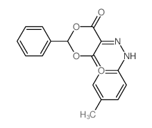 5-[(4-methylphenyl)hydrazinylidene]-2-phenyl-1,3-dioxane-4,6-dione structure