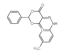 5-[(4-methylphenyl)hydrazinylidene]-2-phenyl-1,3-dioxane-4,6-dione Structure