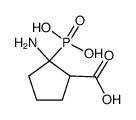 2-amino-2-phosphonocyclopentane-1-carboxylic acid Structure