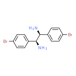 (1S,2S)-1,2-Bis(4-bromophenyl)-1,2-ethanediamine结构式