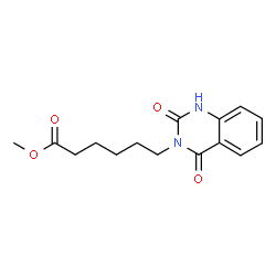 6-(2,4-Dioxo-1,4-dihydro-2H-quinazolin-3-yl)-hexanoic acid methyl ester结构式