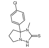 7a-(4-chlorophenyl)-5,6,7,7a-tetrahydro-1-methyl-1H-pyrrolo[1,2-b]-[1,2,4]triazole-2(3H)-thione Structure