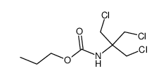 propyl 2-chloro-1,1-di[chloromethyl]ethyl carbamate结构式