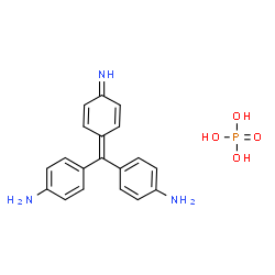 4-[(4-aminophenyl)(4-iminocyclohexa-2,5-dien-1-ylidene)methyl]aniline phosphate结构式