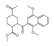 methyl 4-acetyl-2-(1,4-dimethoxy-2-naphthoyl)cyclohexane-1-carboxylate结构式