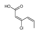 (2Z,4Z)-3-chlorohexa-2,4-dienoic acid结构式