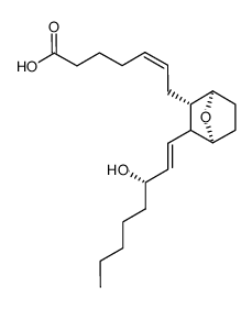 (Z)-7-[(1R,2S,4S)-3-((E)-(S)-3-Hydroxy-oct-1-enyl)-7-oxa-bicyclo[2.2.1]hept-2-yl]-hept-5-enoic acid结构式