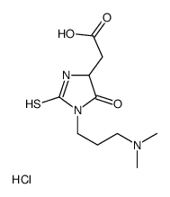 2-[1-[3-(dimethylamino)propyl]-5-oxo-2-sulfanylideneimidazolidin-4-yl]acetic acid,hydrochloride Structure