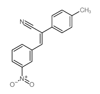 3-(3-(hydroxy(oxido)amino)phenyl)-2-(4-methylphenyl)acrylonitrile Structure