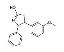 5-(3-methoxyphenyl)-1-phenylpyrazolidin-3-one Structure