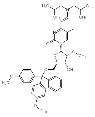 n4-diisobutylaminomethylidene-5'-o-(dimethoxytrityl)-5-iodo-2'-o-methylcytidine结构式