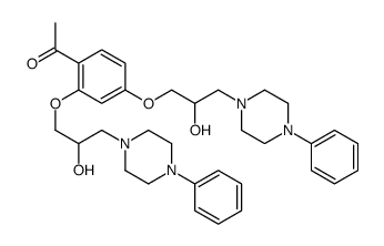 1-[2,4-bis[2-hydroxy-3-(4-phenylpiperazin-1-yl)propoxy]phenyl]ethanone结构式