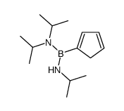 N-[cyclopenta-1,3-dien-1-yl-[di(propan-2-yl)amino]boranyl]propan-2-amine结构式