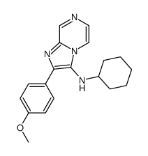 N-cyclohexyl-2-(4-methoxyphenyl)imidazo[1,2-a]pyrazin-3-amine Structure