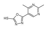 5-(2,4-dimethylpyrimidin-5-yl)-3H-1,3,4-oxadiazole-2-thione结构式