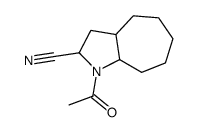 1-acetyl-3,3a,4,5,6,7,8,8a-octahydro-2H-cyclohepta[b]pyrrole-2-carbonitrile Structure